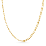 Split Curb Paperclip Chain Necklace