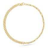Split Curb Paperclip Chain Anklet