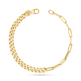 Split Curb Paperclip Chain Bracelet