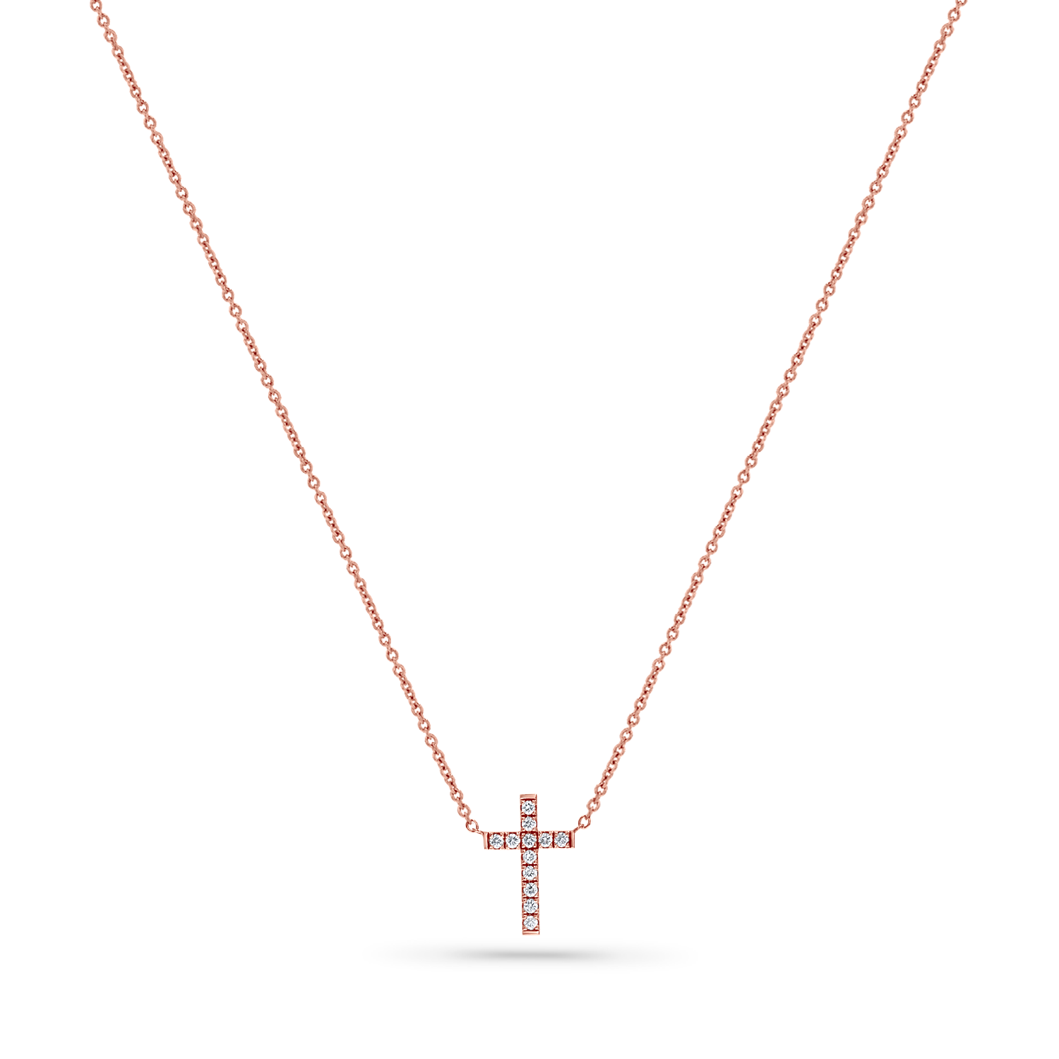 Grace Pave Diamond Cross Necklace