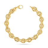 Crescent Weave Link Chain Bracelet