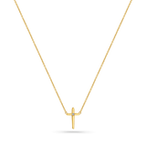 Sculptural Diamond Cross Necklace