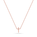 Sculptural Diamond Cross Necklace