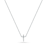 Sculptural Diamond Cross Necklace