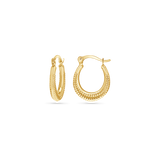 Beaded Crescent Hoops