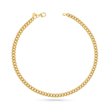 14K Signature Curb Chain Anklet