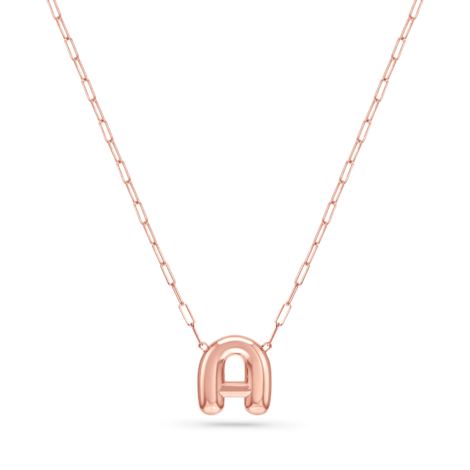 Oversized Puff Letter Necklace