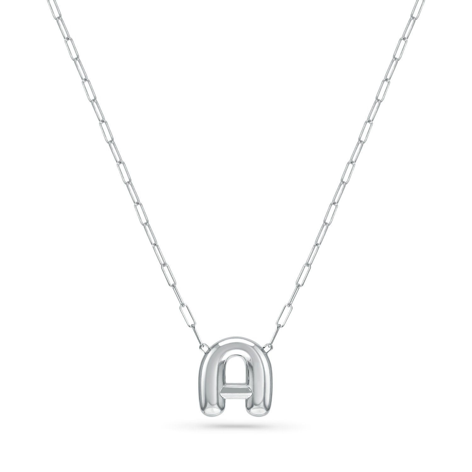 Oversized Puff Letter Necklace