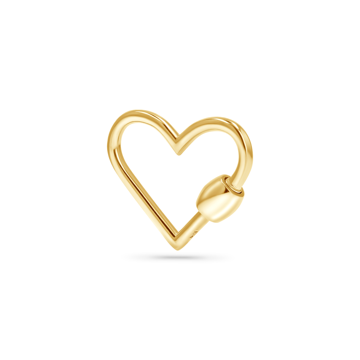 14K Gold Heart Carabiner Connector Charm – Baby Gold 14K Gold Heart Carabiner Connector Charm – Baby Gold