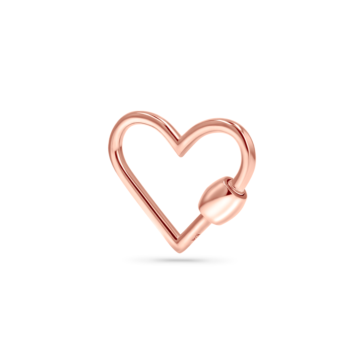 14K Gold Heart Carabiner Connector Charm – Baby Gold 14K Gold Heart Carabiner Connector Charm – Baby Gold