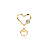 Diamond Heart Carabiner Connector Charm