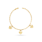 Custom Name Drop Heart Charm Bracelet