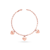 Custom Name Drop Heart Charm Bracelet