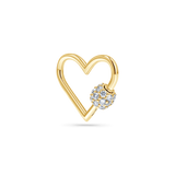 Diamond Heart Carabiner Connector Charm