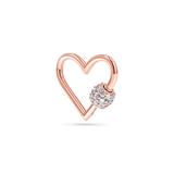 Diamond Heart Carabiner Connector Charm