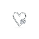 Diamond Heart Carabiner Connector Charm