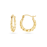 Puff Scallop Hoop Earrings