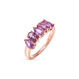 Pear Shape Pink Sapphire Half Eternity