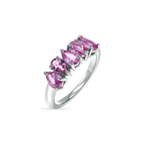 Pear Shape Pink Sapphire Half Eternity