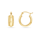 Rope Edge Chunky Hoops