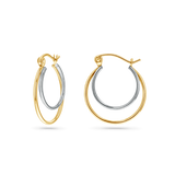 Two Tone Layered Hoop Earrings