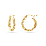 Gold Twist Hoops