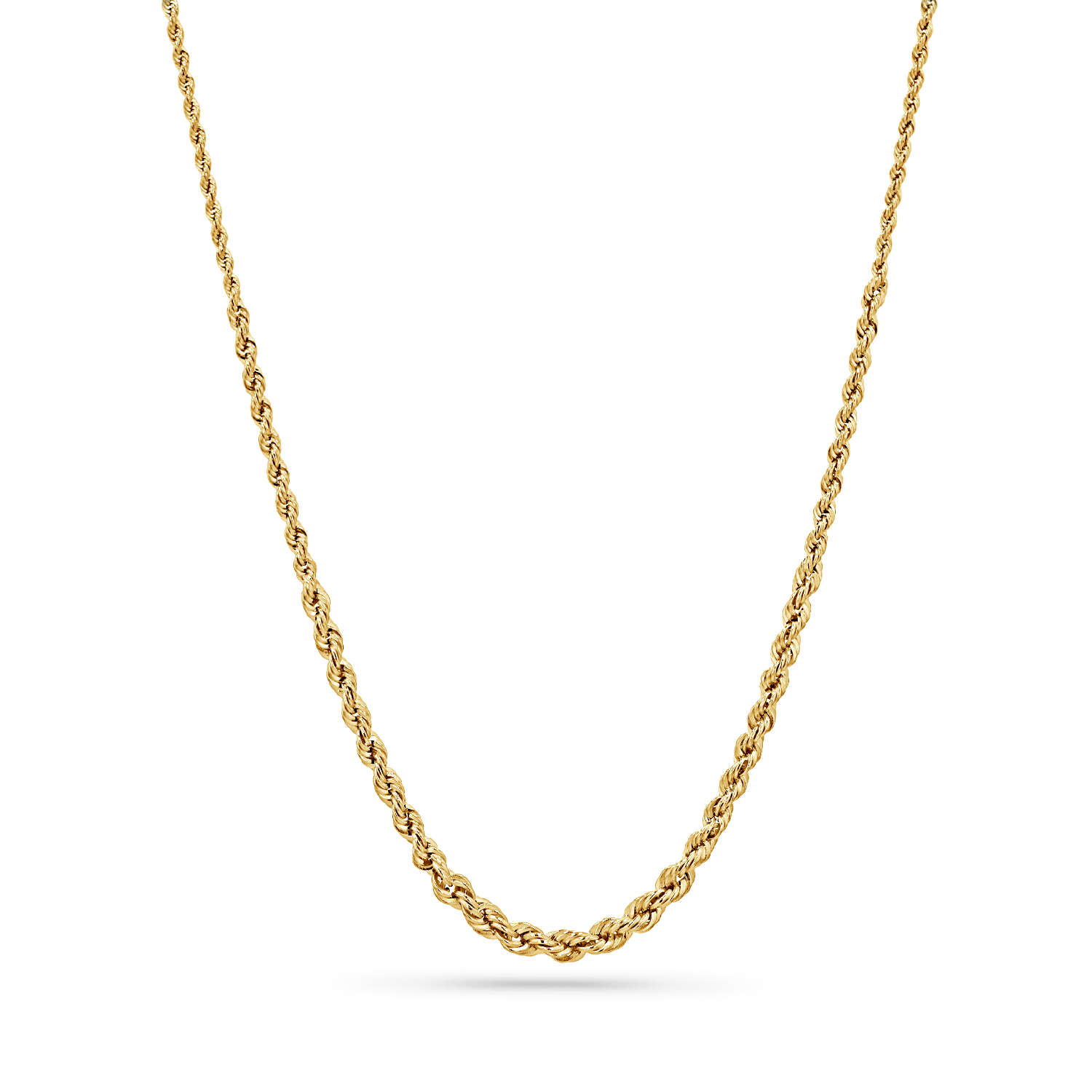 Graduated Rope Chain 14K Gold Graduated Rope Chain Necklace – Baby Gold