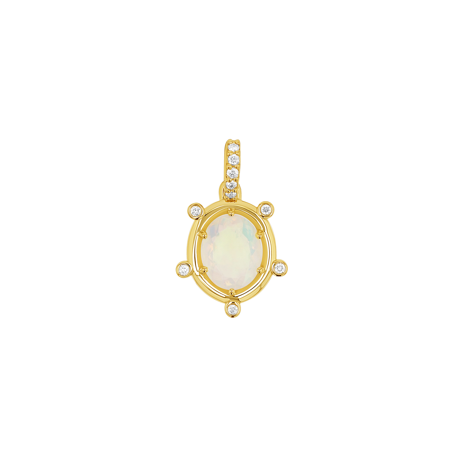 Opal and Diamond Halo Charm - Image 2