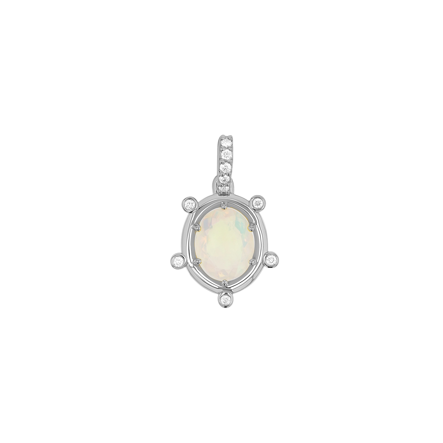 Opal and Diamond Halo Charm - Image 3