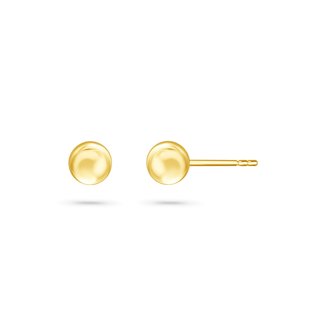 14K Gold Orb Ball Studs – Baby Gold