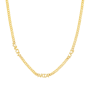 Mini Name Cuban Chain Necklace