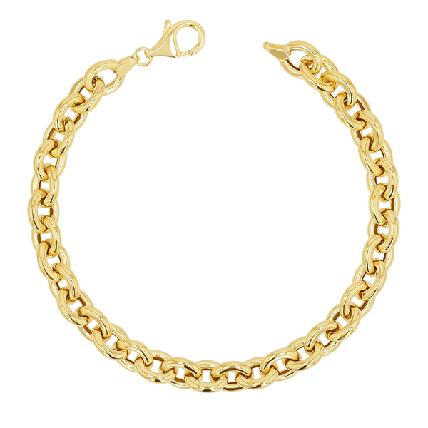 Vintage 14K Gold Heart Leaf Chain Bracelet - Ruby Lane