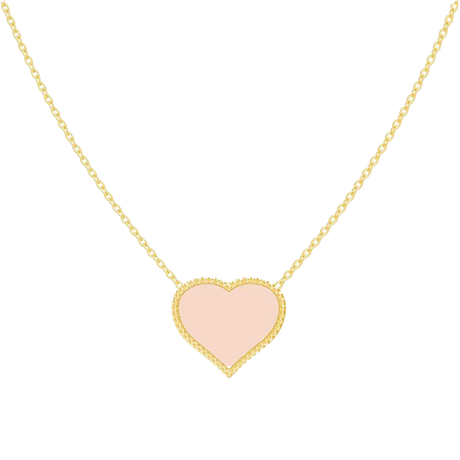 Enamel Heart Necklace – Baby Gold