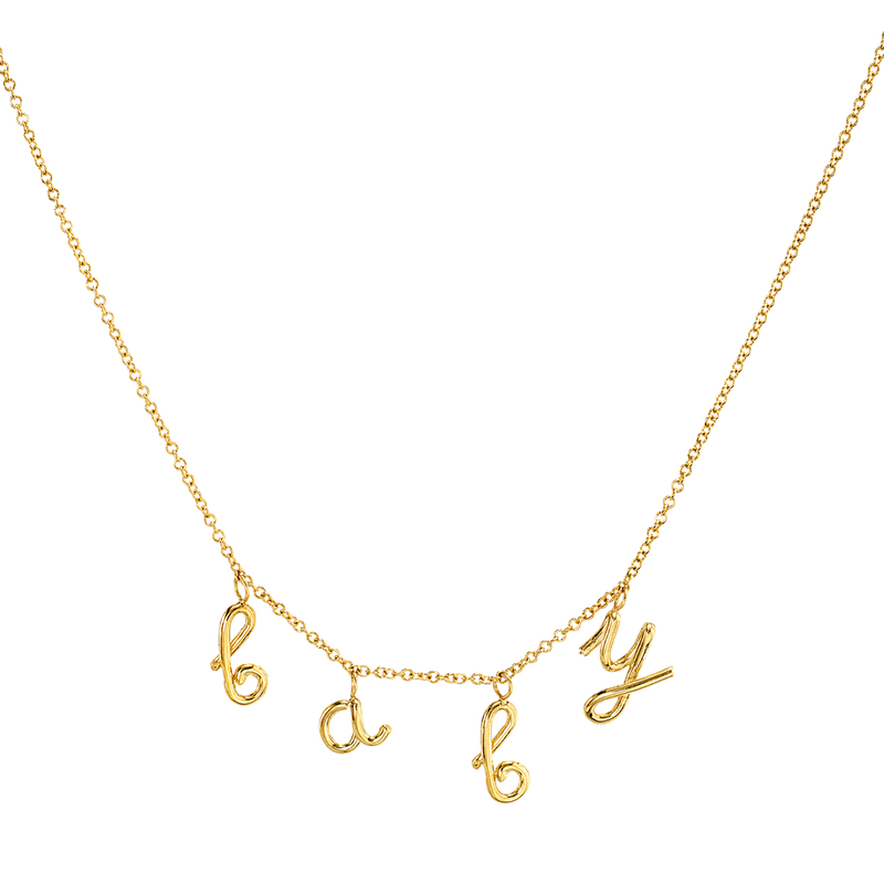Kids Mini Letter Baby Necklace