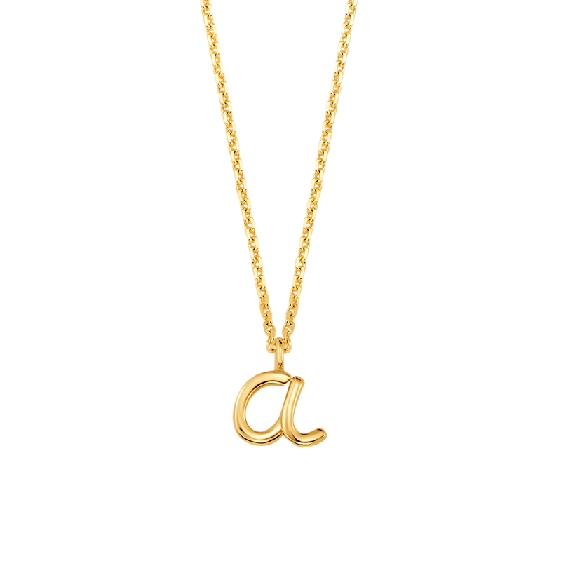 Buy Gold Toned Handcrafted Brass Initial D Necklace | M/P-CZ-65/D/MOZA3 |  The loom