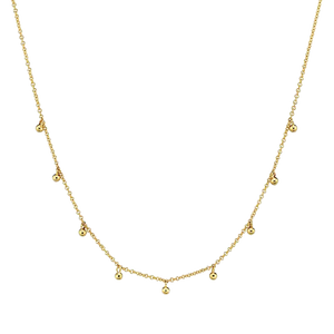 Mini Dainty Ball Chain Necklace Baby Gold