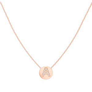 Kids Diamond Initial Coin Necklace