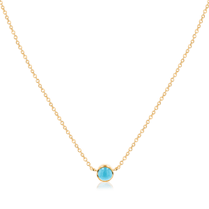Kids Turquoise Solitaire Necklace