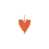 Enamel Elongated Heart Charm