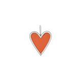 Enamel Elongated Heart Charm