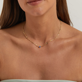 Opal Solitaire Sequin Necklace