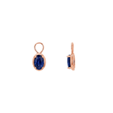 Gemstone Oval Huggie Charms