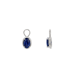 Gemstone Oval Huggie Charms