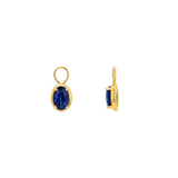 Gemstone Oval Huggie Charms
