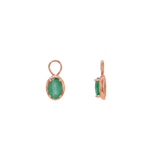 Gemstone Oval Huggie Charms