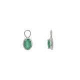 Gemstone Oval Huggie Charms