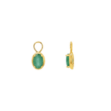 Gemstone Oval Huggie Charms