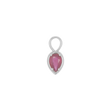 Gemstone Pear Huggies Charms