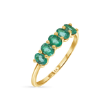 Oval Emerald Five-Stone Ring