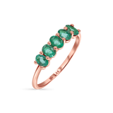 Oval Emerald Five-Stone Ring